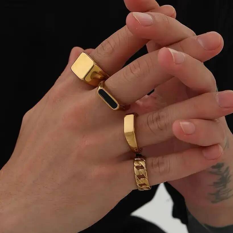 Gymnastic Ring - Anillo de Dedo Cuadrado de Acero