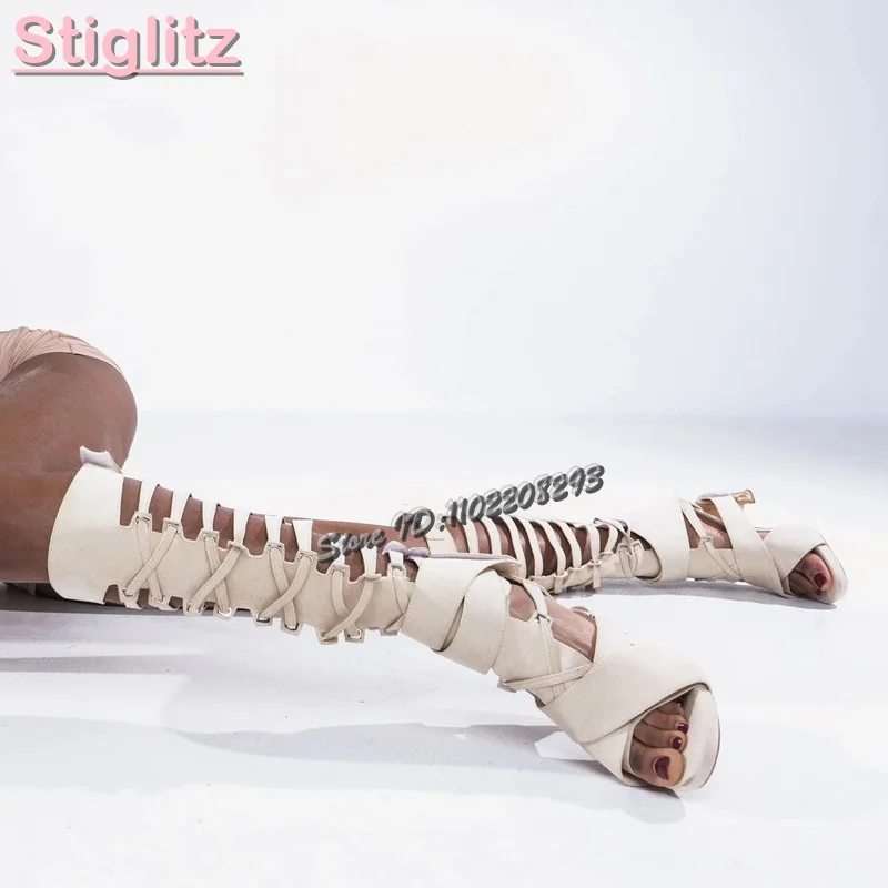 Crossfit Belt - Sandalias romanas Retro atadas cruzadas, punta