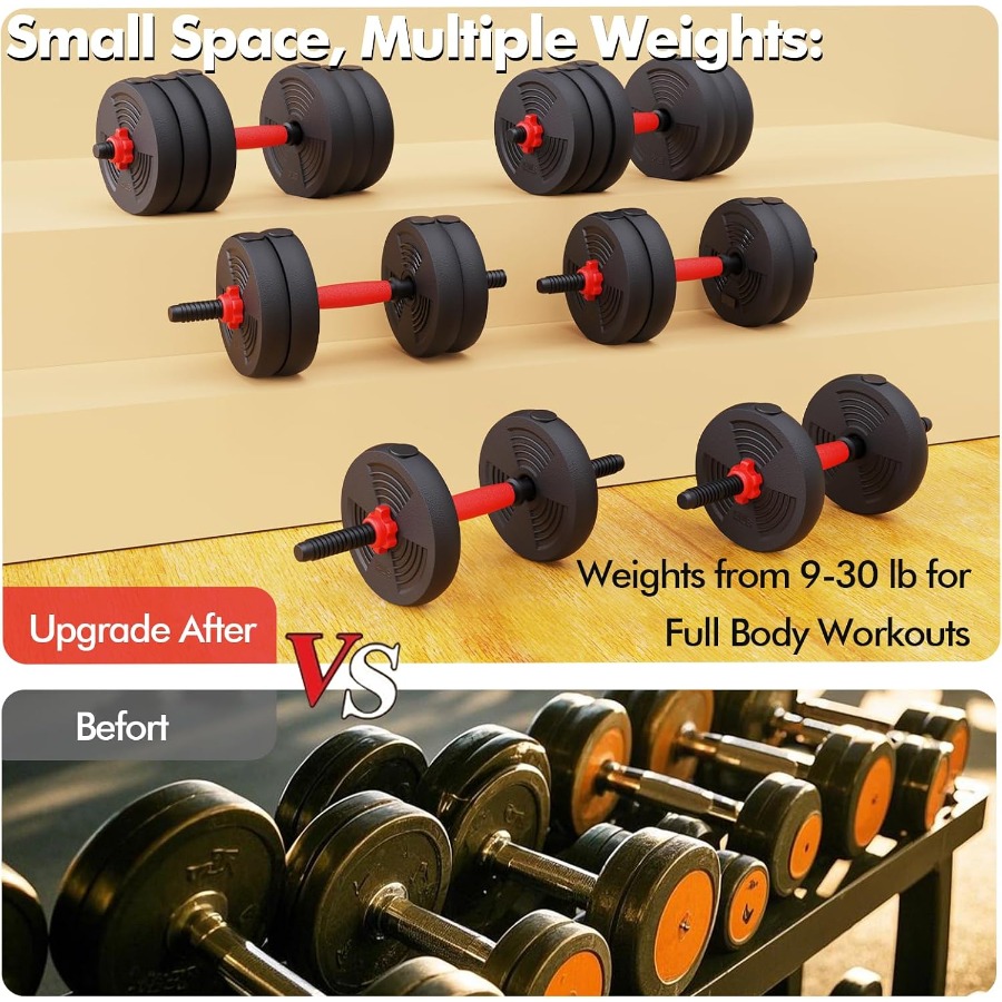 Juego de mancuernas ajustables - Kettlebell reseña y precio